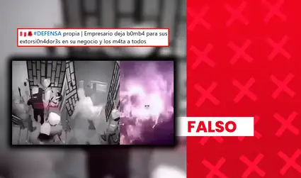 Estas imágenes no muestran el resultado de una supuesta trampa con explosivos colocada por un empresario peruano contra extorsionadores