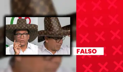 Son falsas las imágenes que muestran a Roberto Sánchez utilizando sombreros de la marca Louis Vuitton: fueron generadas con inteligencia artificial