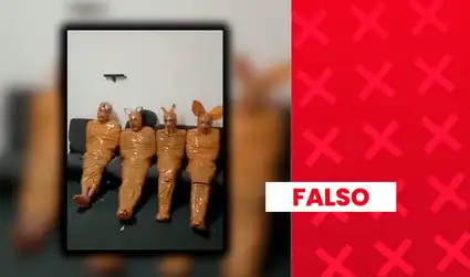Video viral de hombres envueltos en cinta adhesiva no muestra un castigo a ladrones en Indonesia: fue difundido fuera de contexto