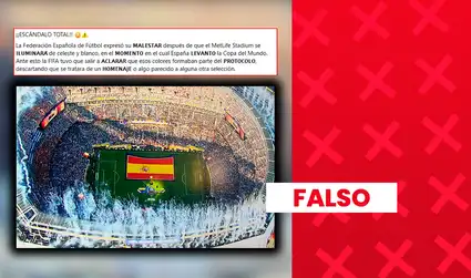 Es falso que la Federación Española de Fútbol expresara su malestar por los fuegos artificiales de la celebración del Mundial