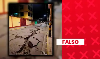 Imagen que muestra supuestos daños en una pista de Junín tras el sismo de 5,1 no es real: fue generada con inteligencia artificial