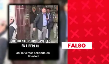 Es falso que este video muestre la supuesta excarcelación de Pedro Castillo: en realidad, corresponde a su visita a Cajamarca durante las Elecciones Regionales y Municipales 2022
