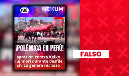 El video que muestra un ataque contra Keiko Fujimori durante el desfile militar es falso: corresponde a un simulacro realizado en Moquegua