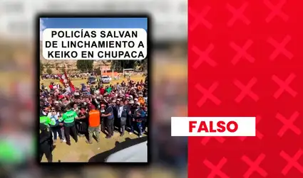 Es falso que el video muestre a los pobladores de Chupaca recibiendo con insultos a Keiko Fujimori: el audio fue manipulado