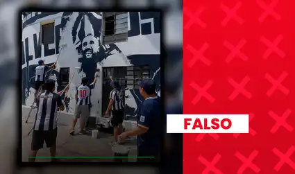 Es falso que hinchas de Alianza Lima hayan borrado el mural de Hernán Barcos: la imagen fue generada con inteligencia artificial