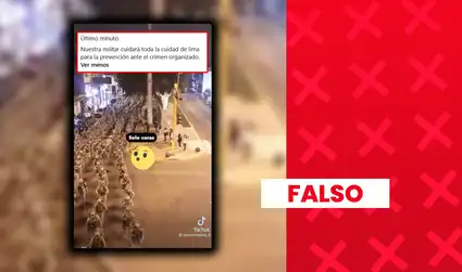 Es falso que el video de centenares de militares en Lima corresponda al actual despliegue contra la criminalidad