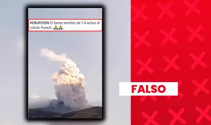Es falso que el terremoto en Colombia haya provocado la actividad del volcán Puracé: ya presentaba actividad desde julio