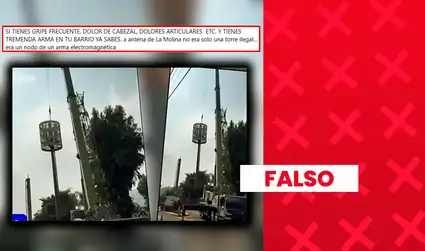 Es falso que la antena retirada en La Molina fuera un arma electromagnética capaz de causar enfermedades: la sentencia del TC no acreditó un riesgo para la salud