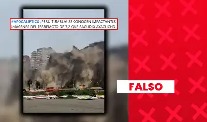 Es falso que este video muestre un deslizamiento causado por el reciente sismo de 7,2 en Ayacucho: en realidad, fue grabado en la Costa Verde y data de 2025