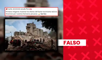 Es falso que esta fotografía retrate los daños estructurales causados por el sismo de magnitud 7,2 en Ayacucho: en realidad, fue captada en Venezuela