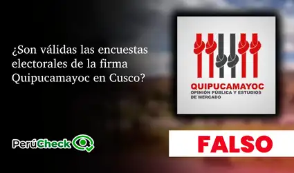 La encuesta de Quipucamayoc no tiene ficha técnica, ni tiene validez ante el JNE