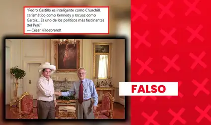 Es falsa la cita que atribuye a César Hildebrandt elogios a Pedro Castillo y comparaciones con Churchill, Kennedy y Alan García