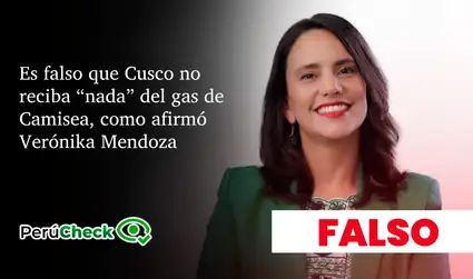 Es falso que Cusco no reciba “nada” del gas de Camisea, como afirmó Verónika Mendoza
