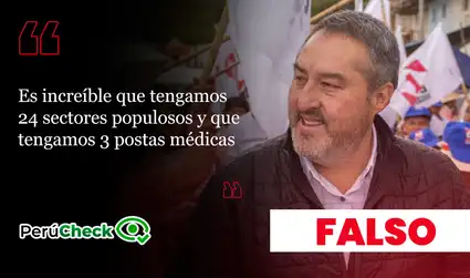 Es falso que solo haya 3 postas médicas en los sectores urbanos de Cajamarca, como afirmó Julio César Villegas