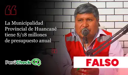 No, el presupuesto anual de la Municipalidad Provincial de Huancané no es de S/18 millones