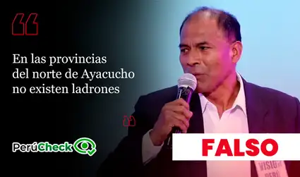 Es falso que en el norte de Ayacucho no haya ladrones, como indicó el candidato al GORE de esa región, Edgar Rojas