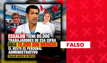 Es falso que la mayoría de trabajadores de EsSalud sea personal administrativo: solo el 12,66% cumple esas funciones