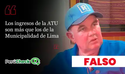 Es falso que la ATU tenga más ingresos y presupuesto que la Municipalidad de Lima, como afirma López Aliaga