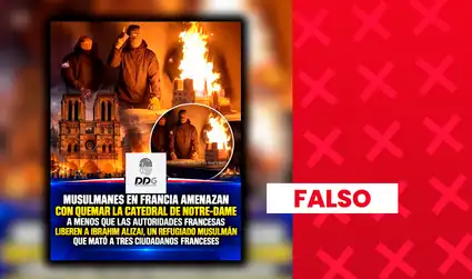 Es falso que islamistas amenacen con quemar Notre-Dame: el video circula desde 2025 y ya había sido desmentido