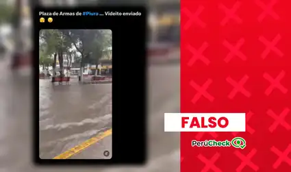 ¿Se inundó la Plaza de Armas de Piura?