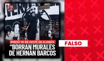 Es falsa la imagen que muestra a hinchas de Alianza Lima borrando un mural de Hernán Barcos: fue generada con inteligencia artificial