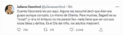 Juliana Oxenford responde a las críticas por confesión sobre Antauro Humala: 