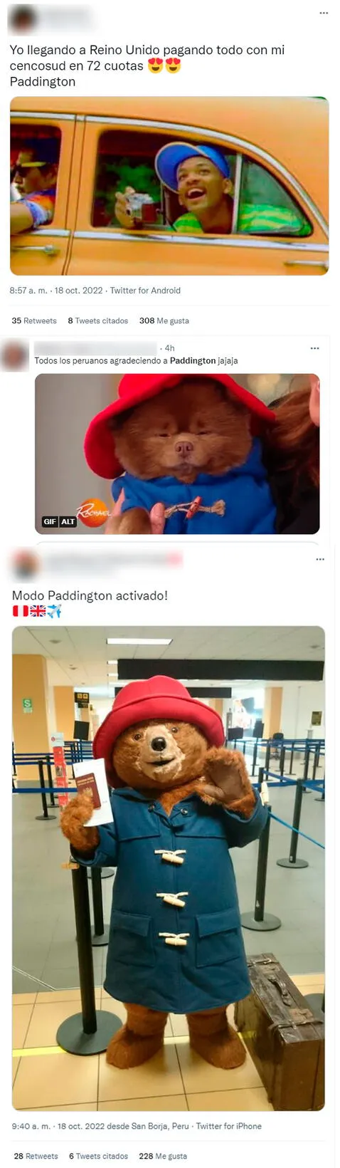 “Mi causa Paddington”: Usuarios reaccionan a la exoneración de visa para los peruanos que viajen a Reino Unido