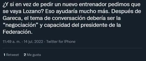 Piden sacar a Agustín Lozano de la FPF tras salida de Ricardo Gareca