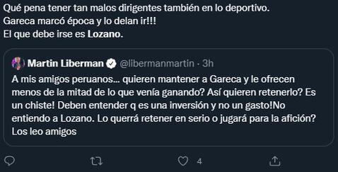 Piden sacar a Agustín Lozano de la FPF tras salida de Ricardo Gareca