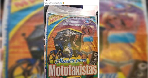 "Música para mototaxistas". Foto. captura de Twitter   