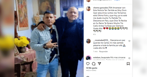 Muere Carlos Gonzáles, dueño de Tumbao. |Foto: captura de pantalla Instagram.   