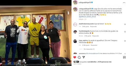 'Cuto' Guadalupe y Jefferson Farfán se reconciliaron. Foto: cutoguadalupe16/Instagram   