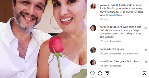  Patricia Portocarrero anunció su noviazgo con Fabrizio Lava en el 2019. Foto: captura de Instagram<br><br>  