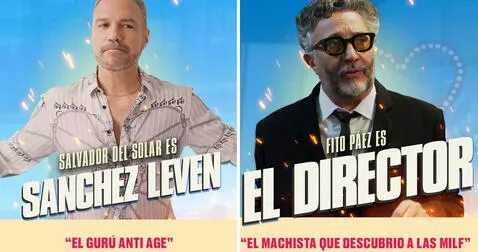 Salvador del Solar interpreta a Sánchez Leven y Fito Páez es el 'Director'. Foto: 'No me rompan'/Instagram<br><br>    