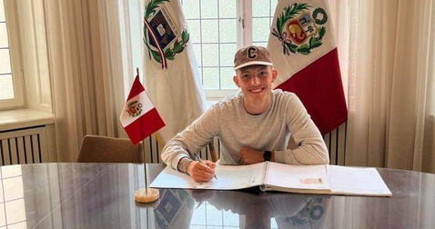 Oliver Sonne está a un paso de ser peruano y ser elegible para la selección peruana. Foto: X/Perú En Suecia   