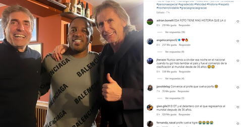 Ricardo Gareca y Jefferson Farfán compartieron un ameno momento. Foto: Instagram Jefferson Farfán   