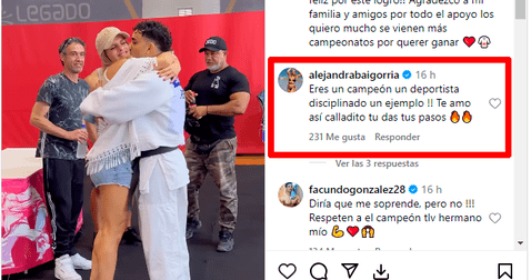 Alejandra Baigorria orgullosa de Said Palao. Foto: Instagram   