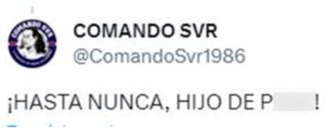 El Comando Sur se pronunció sobre la salida de Christian Cueva de Alianza Lima. Foto: captura Twitter   