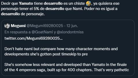 Fans de One Piece pelean en redes sobre si Yamato debe ser una nakama Mugiwara o no