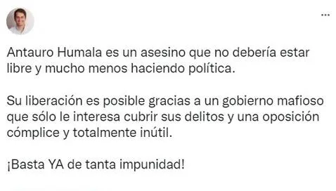 INPE otorga libertad a Antauro Humala y así reaccionan en las redes sociales