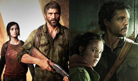 Videojuego vs poster de la serie. Foto: HBO/Playstation   