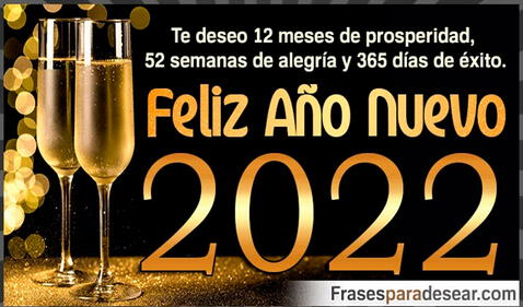 Feliz Año 2022: frases y felicitaciones de mejores deseos para enviar a tus  amigos y familiares | mensajes cortos | fin de año | Datos lr | La República