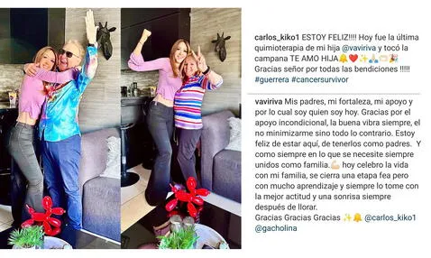  Comentarios de Carlos Villagrán ‘Kiko’ y su hija Vanesa Villagrán. Foto: captura Instagram<br><br>    