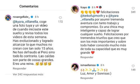  Famosos y celebridades expresan su apoyo a Kyara Villanella. Foto: captura Keiko Fujimori Instagram<br><br>  