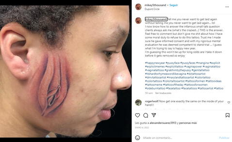 Joven de 26 años se tatuó una vagina en la cara y causa megapolémica 63f50f91754b6e2f766f67b7