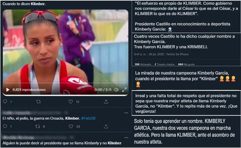 Critican a Pedro Castillo por confundirse y llamar “Klimber” a Kimberly García