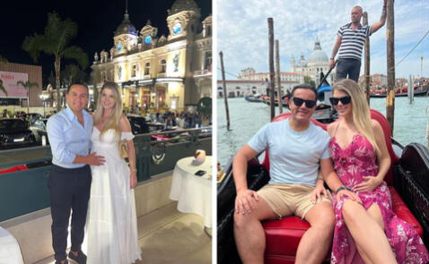  Brunella Horna y Richard Acuña durante sus vacaciones en Europa. Foto: Brunella Horna Instagram<br><br>    