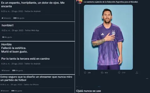 Horripilante: Argentina reveló su camiseta alterna para Qatar 2022 e hinchas la destruyen en Twitter