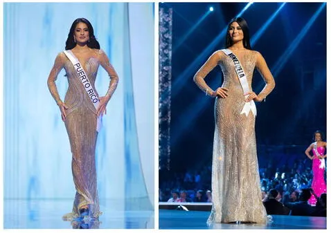  Miss Puerto Rico lleva un vestido muy similar a Miss Venezuela 2018. Foto: captura Miss Universe YouTube<br><br>    