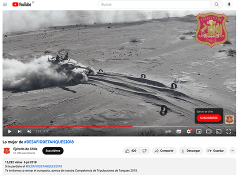 Video del Ejército de Chile sobre el ejercicio realizado en el año 2018. Foto: composición LR/YouTube.